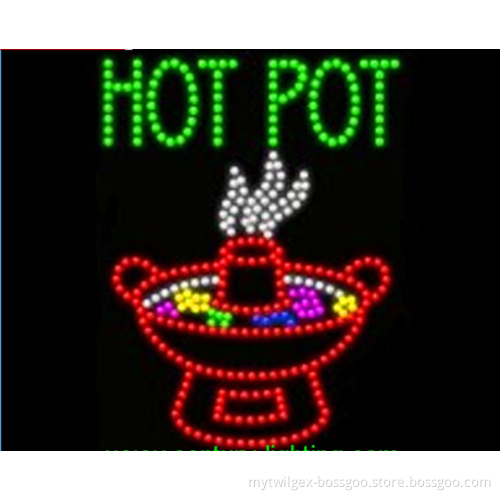 wholesale china factory price HOT POT animated led sign